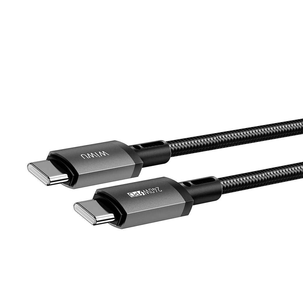 Cable Titanlink USB‑C a USB‑C Wiwu – Carga rápida, nylon trenzado, 1 m