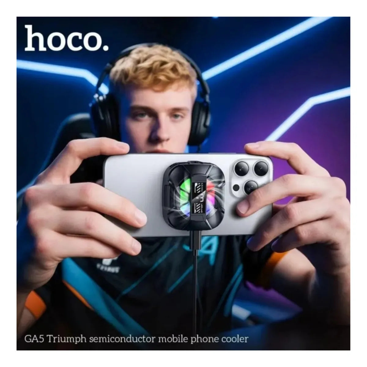 Enfriador para Celular Hoco GA5 Gaming Rgb Para Videojuegos