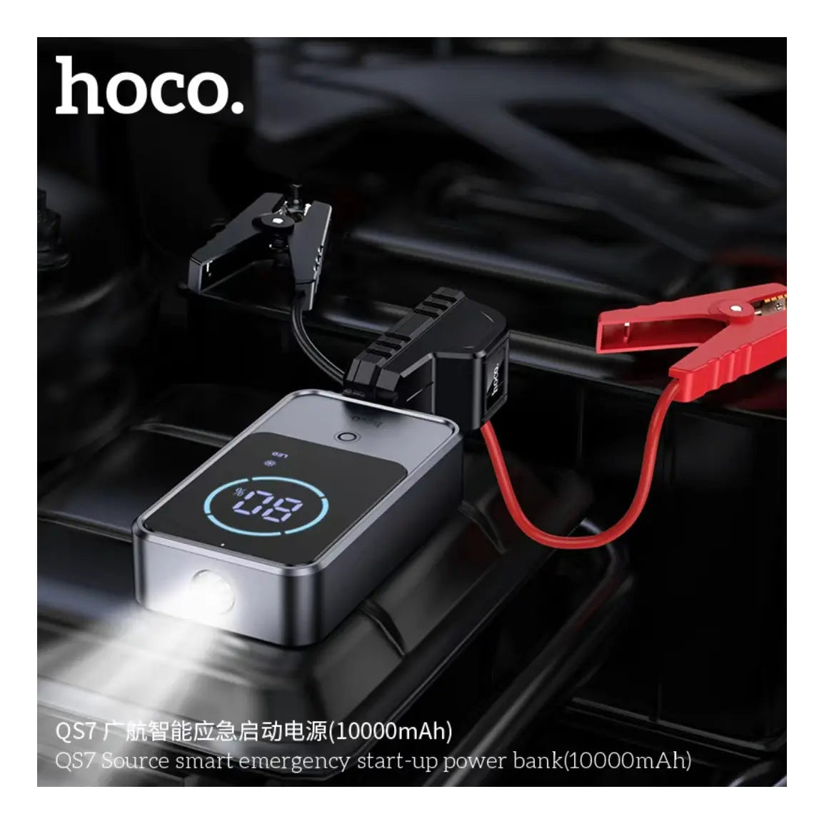 Arrancador De Bateria Emergencia Para Auto Hoco 10.000mah