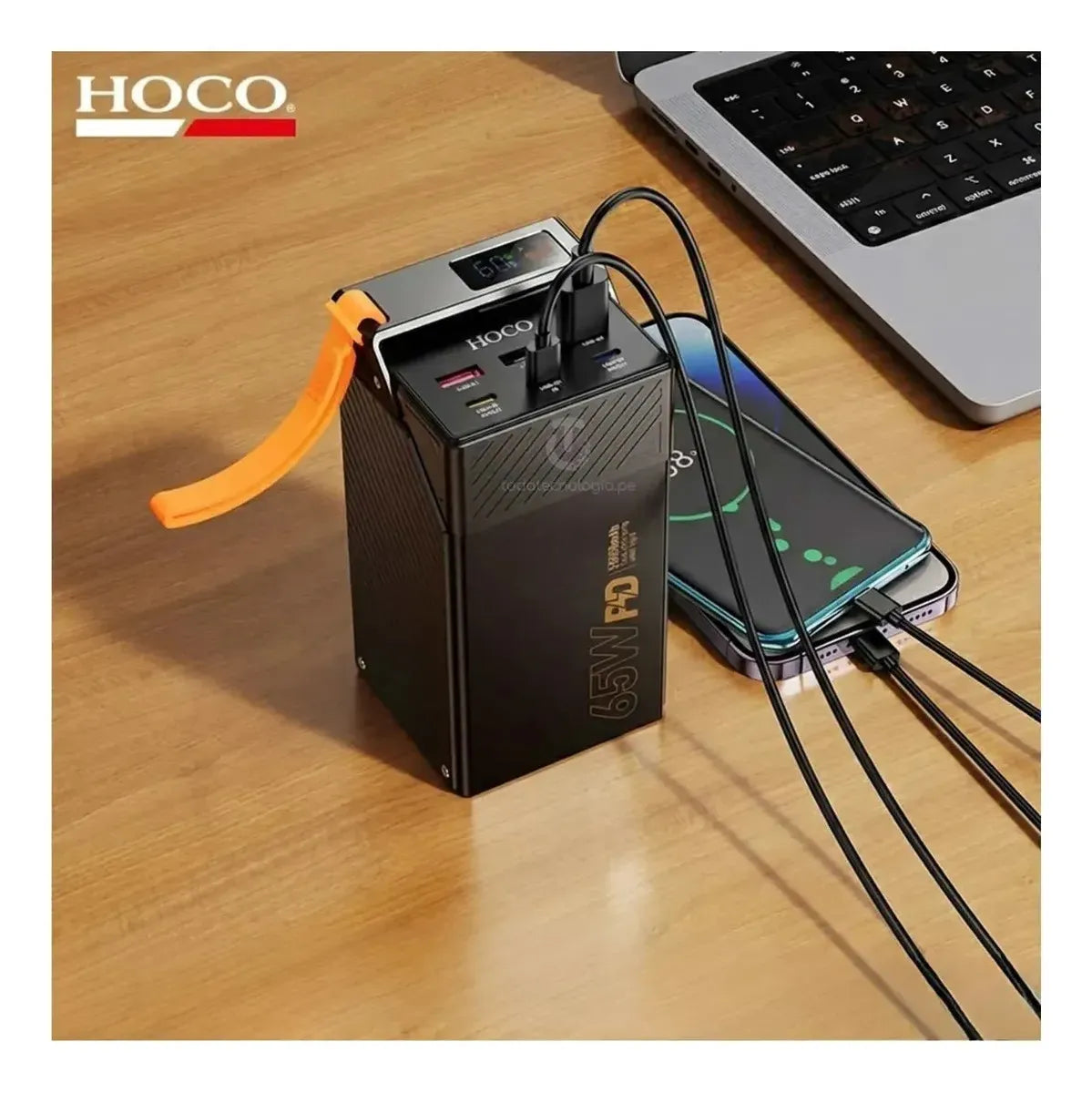 Power Bank Hoco Db100a 50.000 Mah Carga Rápida 65w Negro