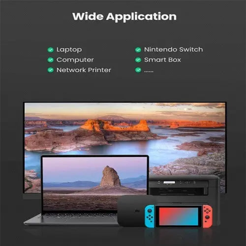Ugreen Adaptador De Red Usb 3.0 A Ethernet Rj45 Laptop Pc Color Space gray