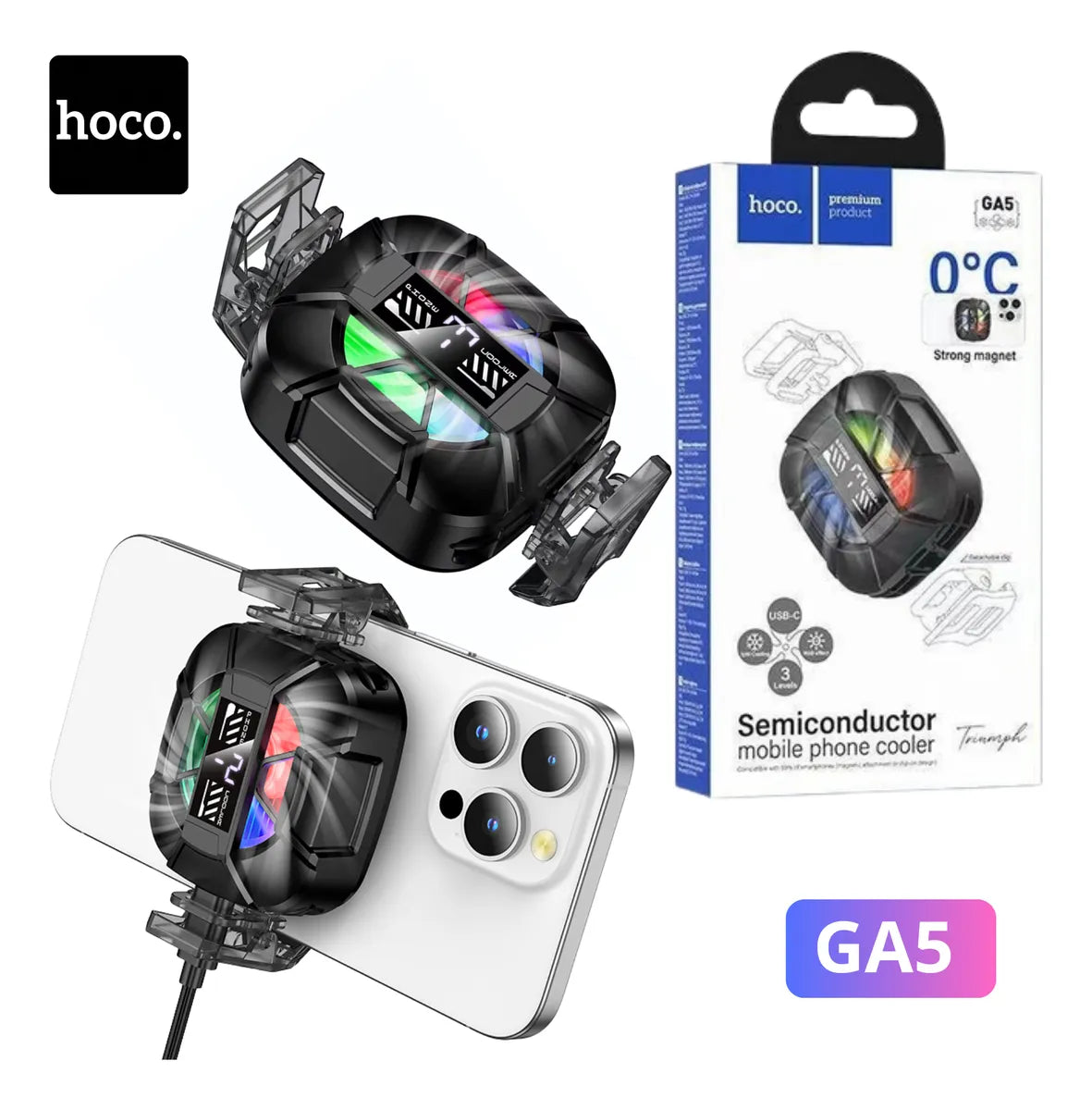 Enfriador para Celular Hoco GA5 Gaming Rgb Para Videojuegos