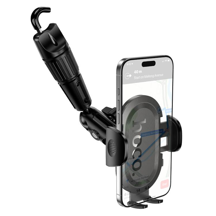 Soporte de celular para retrovisor Hoco H88 Rally ultra delgado – negro.
