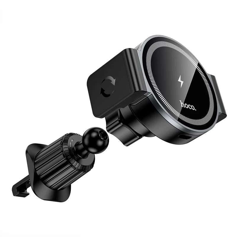 Soporte de auto Hoco HW35 magnético con carga inalámbrica rápida 15W (MagSafe)