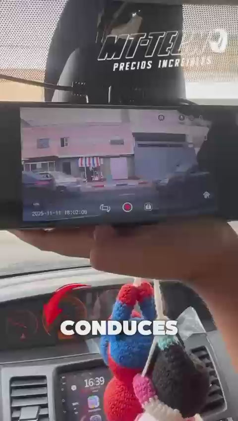 DV16 – Espejo Retrovisor Inteligente 9.66" con Cámara Dual